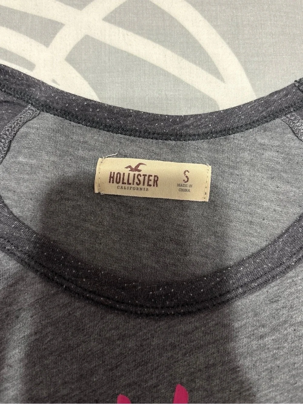 Hollister Grey Varsity Long Sleeve Top - Picture 2 of 5